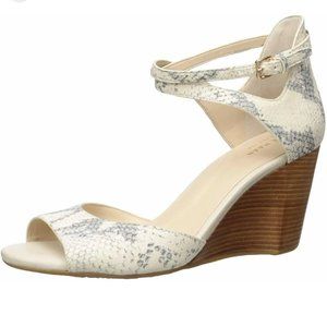 Cole Haan 9.5  Sadie Wedge sandal snake print